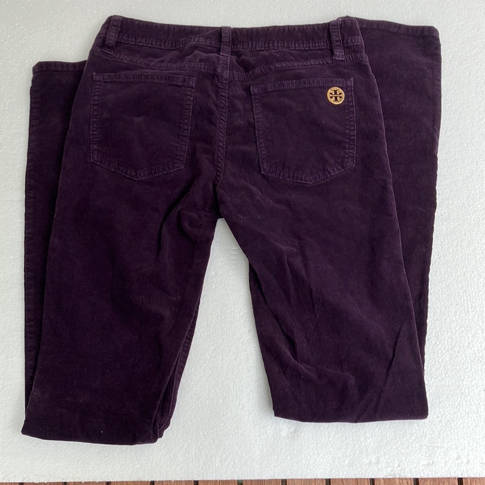 Tory Burch corduroy purple  pants size 25 Super skinny Jean style 32111218 - Picture 2 of 10